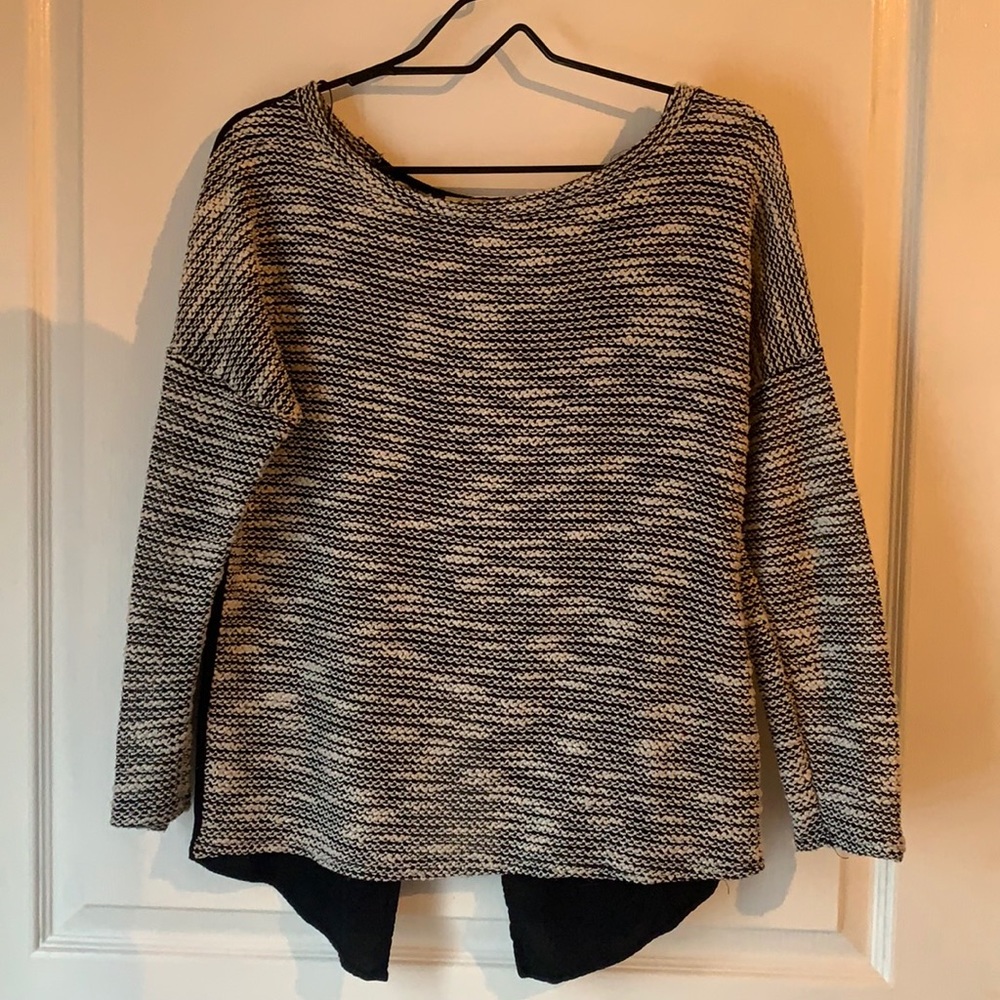 Black/White Open Back Top